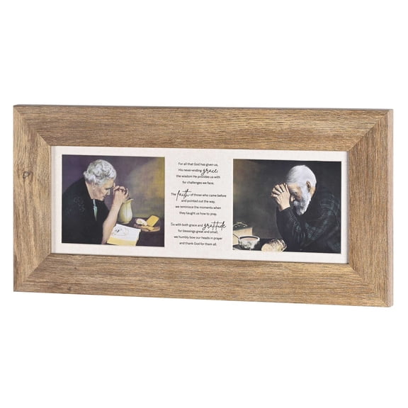 Dicksons Inspirational Hanging Wall Art Picture Frame For Living Room 17.5 x 19.5 Wood and Glass Great Is Your Faithfulness Flower Bouquet