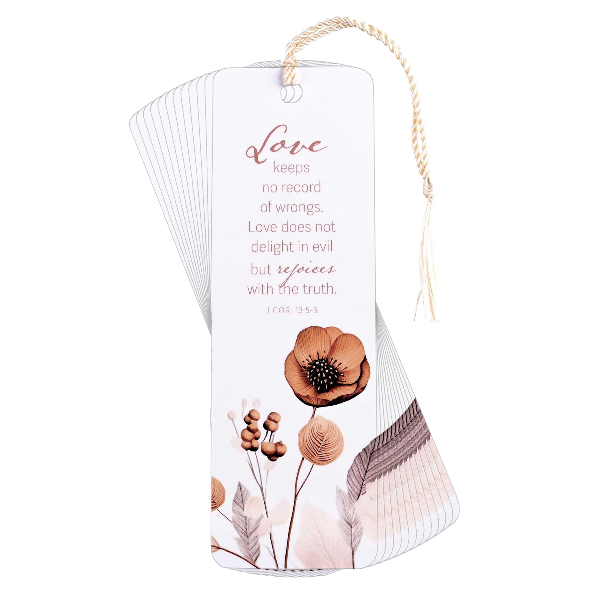 Dicksons Inspirational Tassel Bookmark for Books and Novels 2 x 6 Cardstock Faith Over Fear - Pack of 12