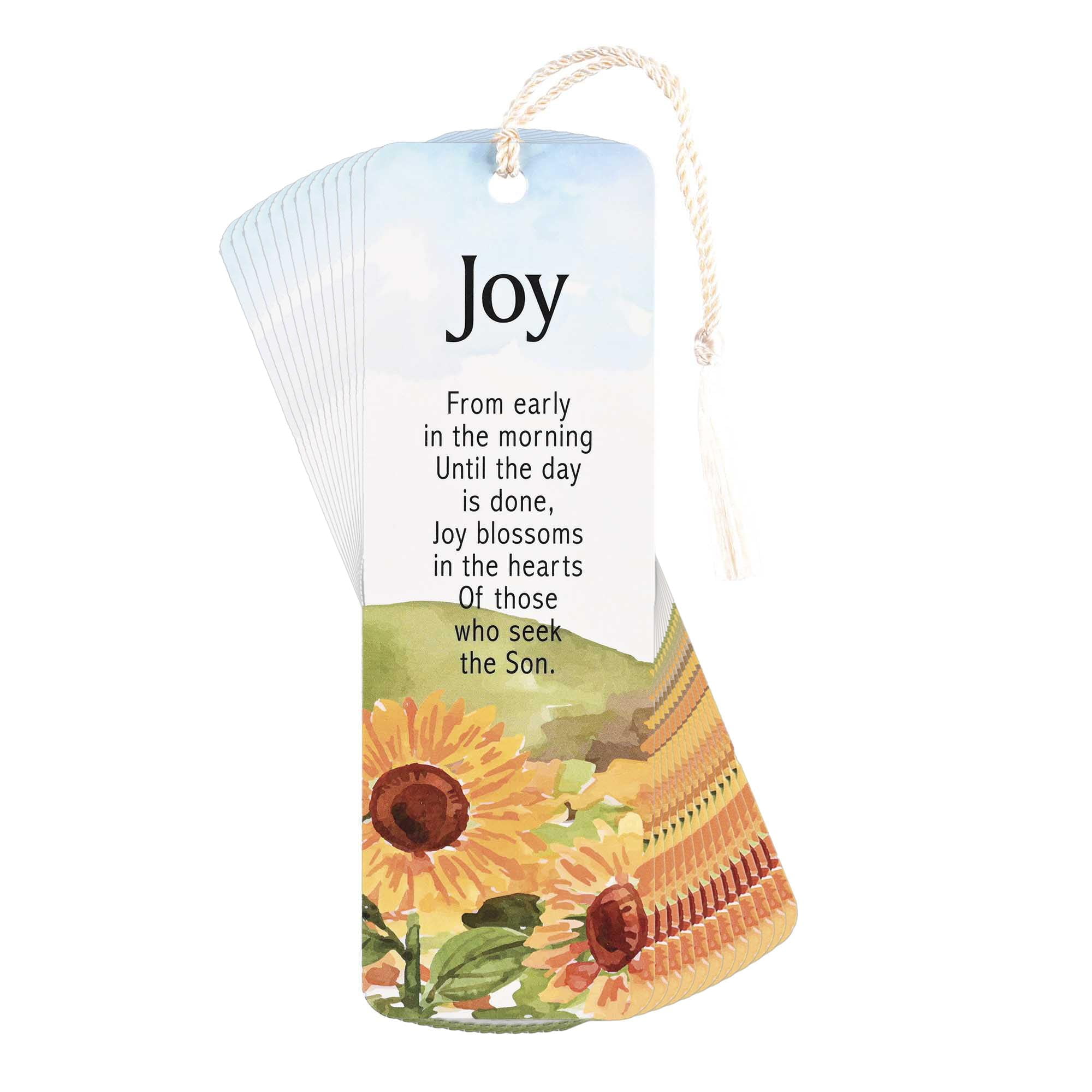 Dicksons Joy of Those Who Seek The Son, Multicolor 6 x 2 Inch Laminated Cardstock Tassel Bookmark; Pack of 12