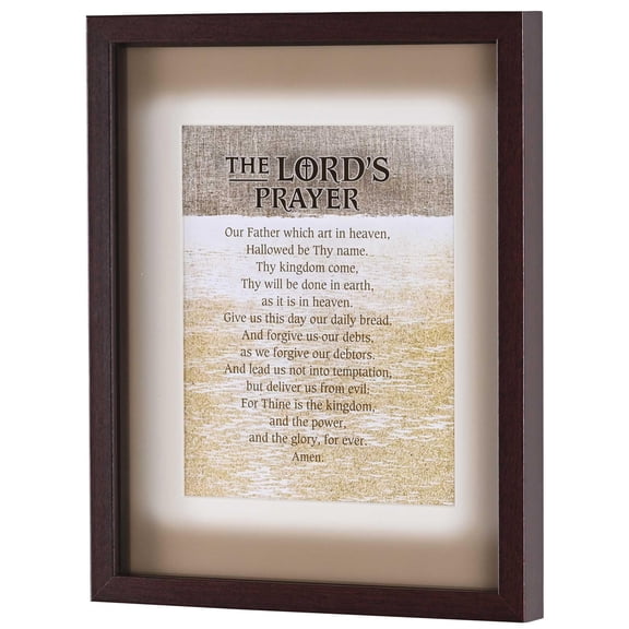 Dicksons KJV The Lords Prayer, Brown 15 x 12 Inch MDF/Glass Framed Wall Art