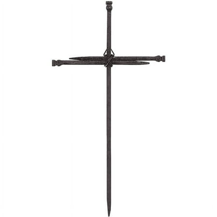 Dicksons Large Three Driven Nails Brown Rust Look 12.5 Metal Wall Cross