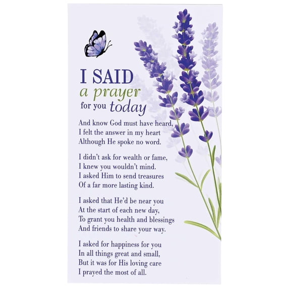 Dicksons Lavender Flower Butterfly - I Said A Prayer for You, Purple/White 5 x 2.75 Inch Vinyl Refrigerator Magnet