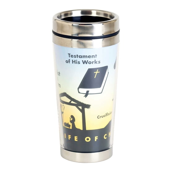 Dicksons Life of Christ Sunrise Silhouette 16 ounce Stainless Steel Travel Tumbler