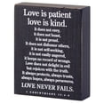 thumbnail image 1 of Dicksons Live Is Patient Kind Black 3 x 4 MDF Table Top Block Sign, 1 of 1