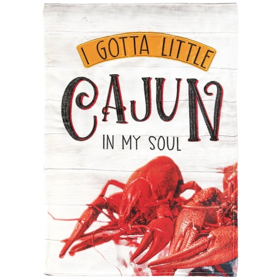 Dicksons Magnolia Garden I Gotta Little Cajun In My Soul Crawfish Red 42 x 29 Polyester Outdoor Garden Flag