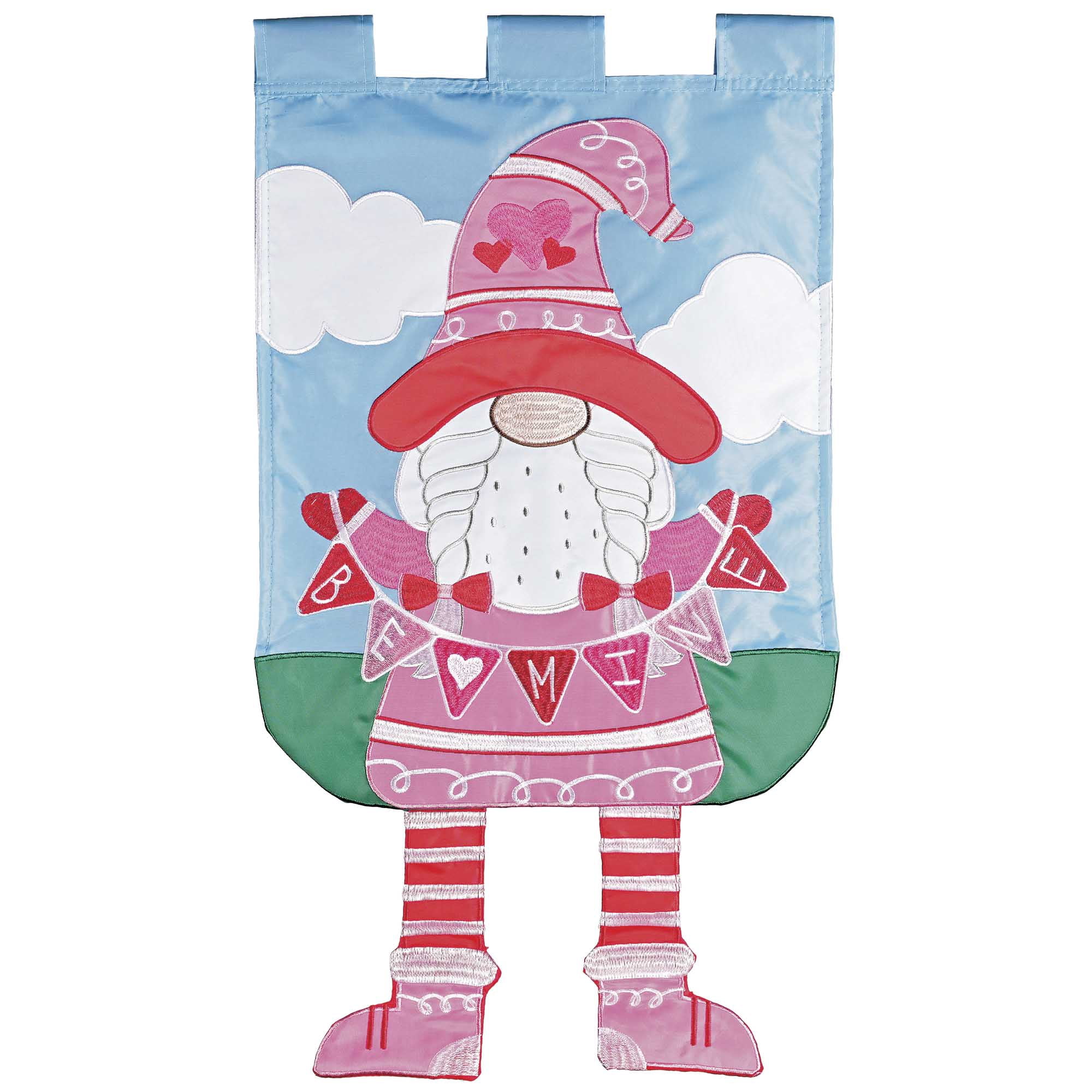 Dicksons Magnolia Garden Outdoor Flag Decoration For Garden, Yard, Or Walkway Standard 13 x 18, Weather Resistant Polyester, Crazy Leg Gnome Be Mine