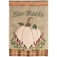 thumbnail image 1 of Dicksons Magnolia Garden Outdoor Flag Decoration For Garden, Yard, Or Walkway Standard 13 x 18, Weather Resistant Polyester, Pumpkin Give Thanks, 1 of 1