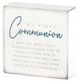 thumbnail image 1 of Dicksons My First Communion Double Sided Encouraging Verse Customizable White 3 x 3 MDF Mini Tabletop Plaque, 1 of 3