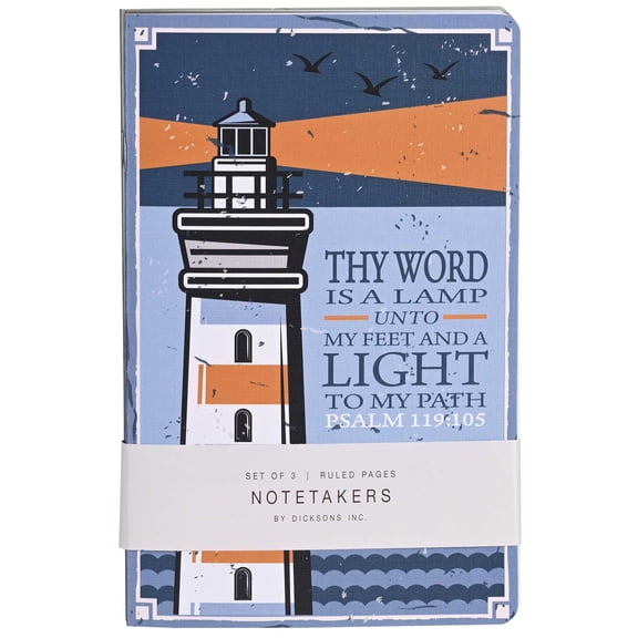 Dicksons Notetakers Lined Journal Notebook 5.5 x 8.5 Inch Paper Lighthouse Collection