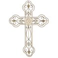 thumbnail image 1 of Dicksons Ornate Open Design Aged Patina Accented Medallion Gold 20.25 x 14.75 Metal Wall Cross Decoration, 1 of 1