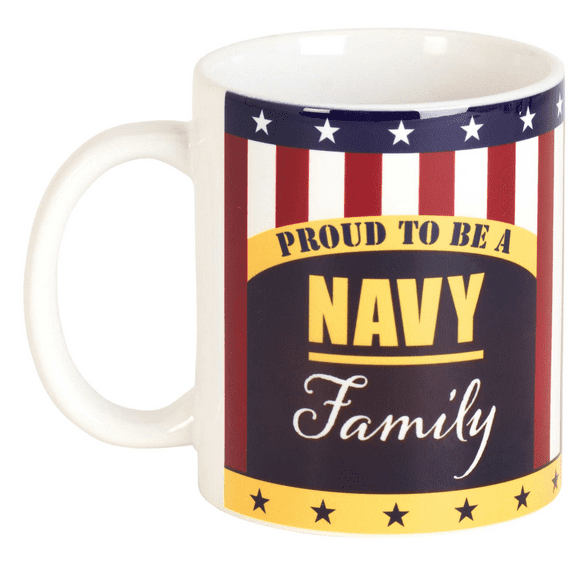 Dicksons Proud Navy Family Blue 11 ounce Ceramic Coffee Tea Cup Mug