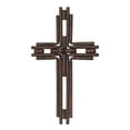 thumbnail image 1 of Dicksons Rustic Brown 14.5 x 9 Metal Hanging Wall Cross, 1 of 1