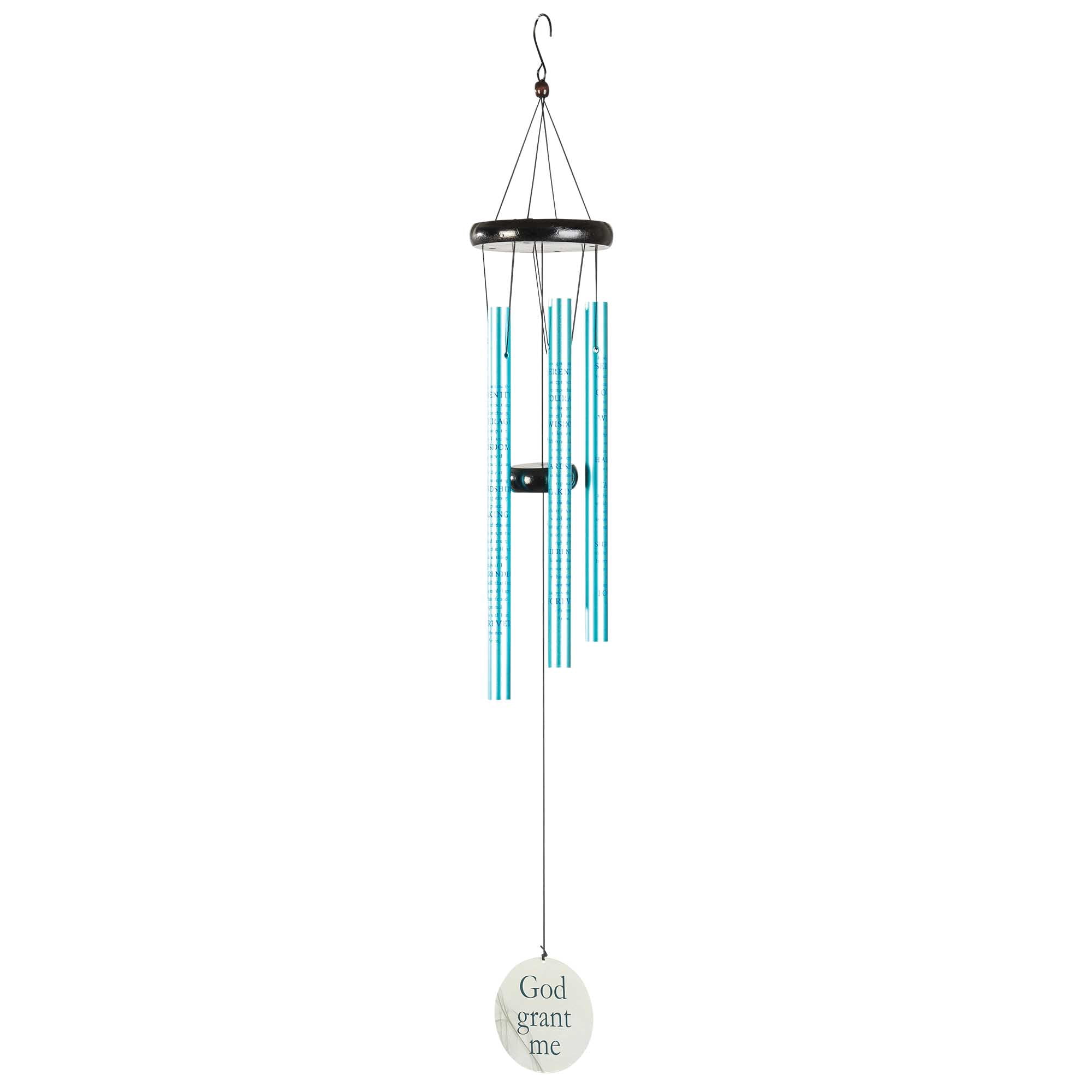 Dicksons Serenity Prayer Soft Blue 35 inch Aluminum Wind Chime Noisemaker