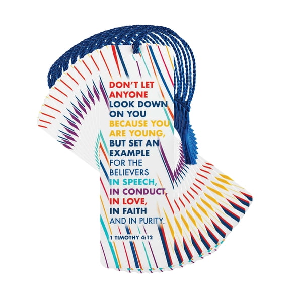 Dicksons Set an Example for Believers 6 inch Paper Tussled Bookmark Pack of 12