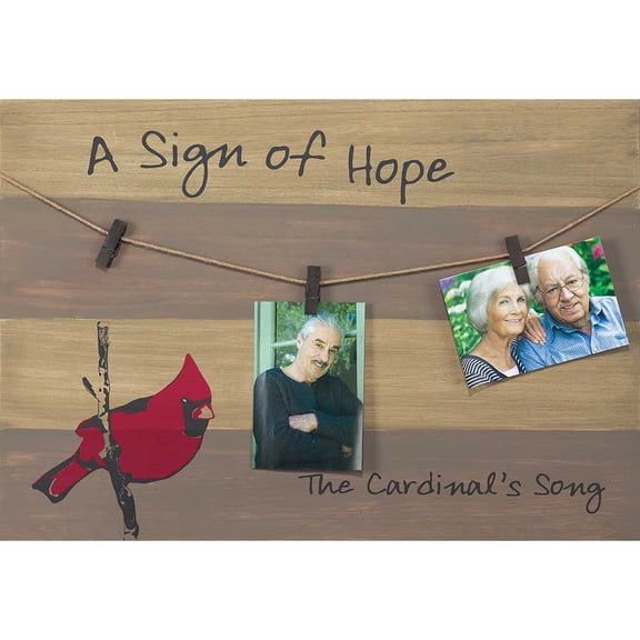 Dicksons Sign of Hope Cardinal's Song 16 x 23 Wood Clothes Pin Photo Board Plaque