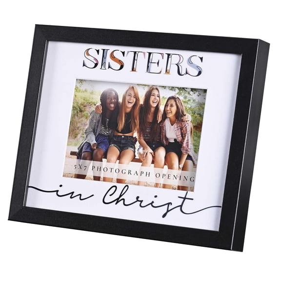 Dicksons Sisters In Christ, Holds 5x7 Photo, Black 11 x 9 Inch MDF/Glass Photo Frame