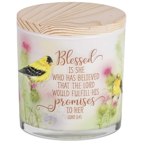 Dicksons Softly Scented Inspirational Christian Jar Candle 13 Ounce Natural Soy Wax Blessed Is She Who Has