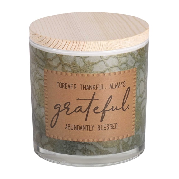 Dicksons Softly Scented Inspirational Christian Jar Candle 13 Ounce Natural Soy Wax Grateful