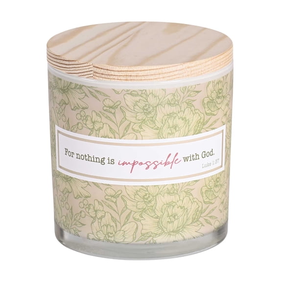 Dicksons Softly Scented Inspirational Christian Jar Candle 13 Ounce Natural Soy Wax Nothing Is Impossible