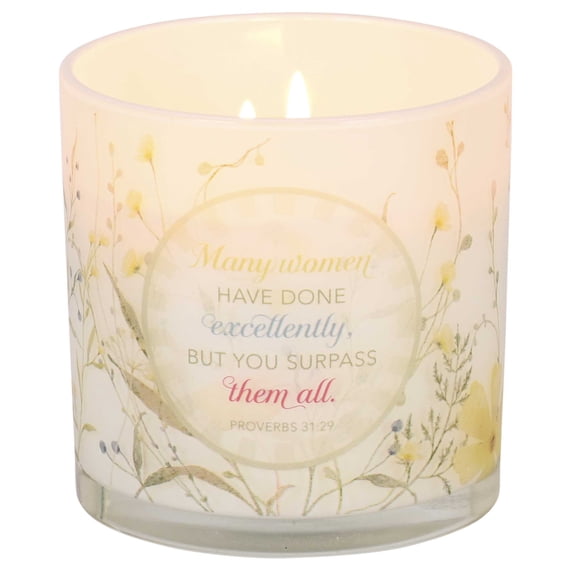 Dicksons Softly Scented Inspirational Christian Jar Candle With 50 Hour Burn Time 13 Ounce Soy Wax Double Cotton Wick Floral Many Women