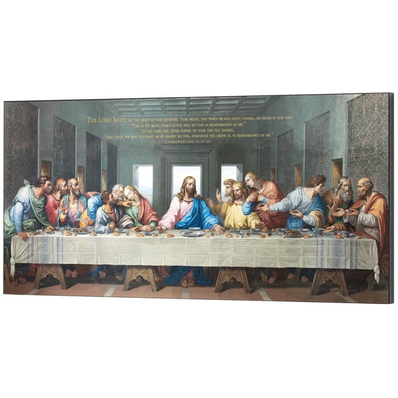Dicksons The Last Supper In Remembrance Of Me Multicolor 25 x 12 MDF Decorative Wall Plaque Art Print Decoration