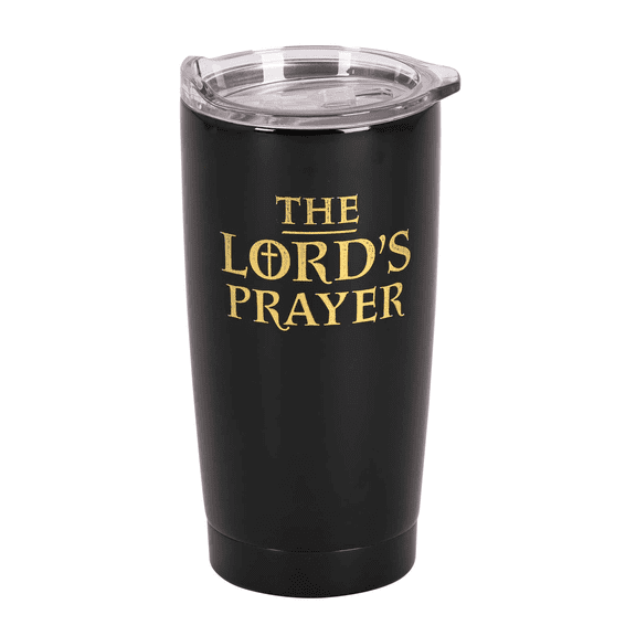 Dicksons The Lords Prayer KJV, Black/Gold 20 Ounce Stainless Steel Insulated Travel Tumbler