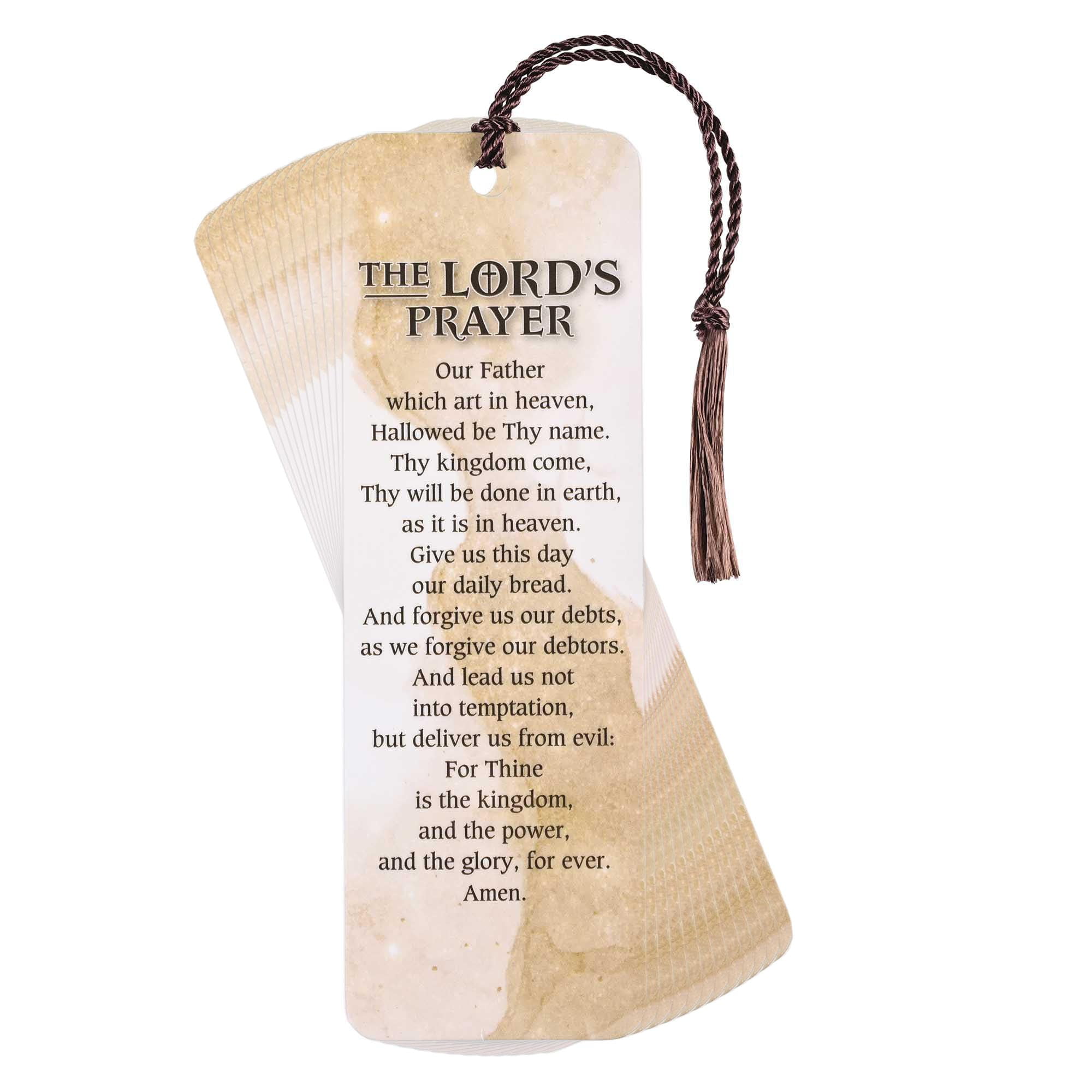 Dicksons The Lords Prayer KJV, Multicolor 6 x 2 Inch Laminated Cardstock Tassel Bookmark; Pack of 12