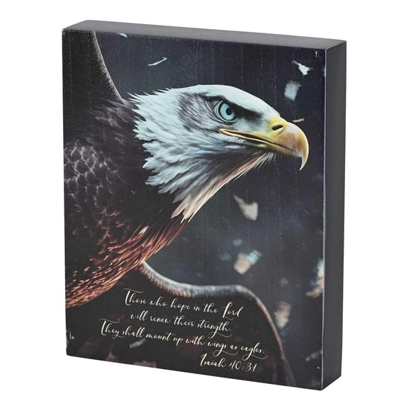 Dicksons Those Who Hope In The Lord, Isaiah 40:31, Multicolor 9.4 x 7.75 Inch MDF Wood Tabletop Wall Art Plaque