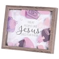 thumbnail image 1 of Dicksons Treat People Like Jesus Died For Them, Purple/Pink 11 x 9 Inch MDF/Glass Framed Wall Art, 1 of 1