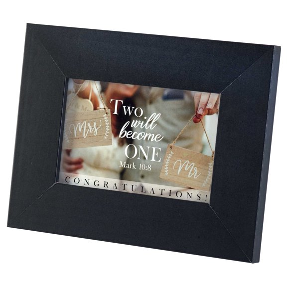 Dicksons Two Become One Black 9 x 7 MDF Table Top Photo Frame