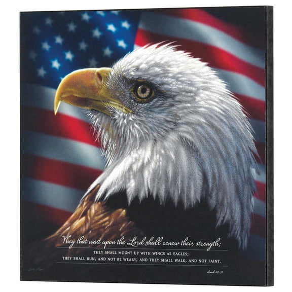 Dicksons Wait Upon The Lord Soar Eagles Wings 12 x 12 MDF Decorative Wall Plaque