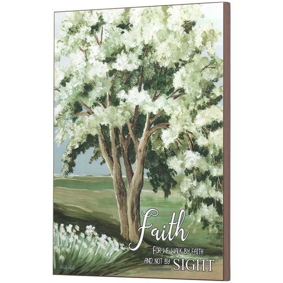 Dicksons Walk By Faith Countryside Tree 12 x 16 MDF Decorative Wall Plaque