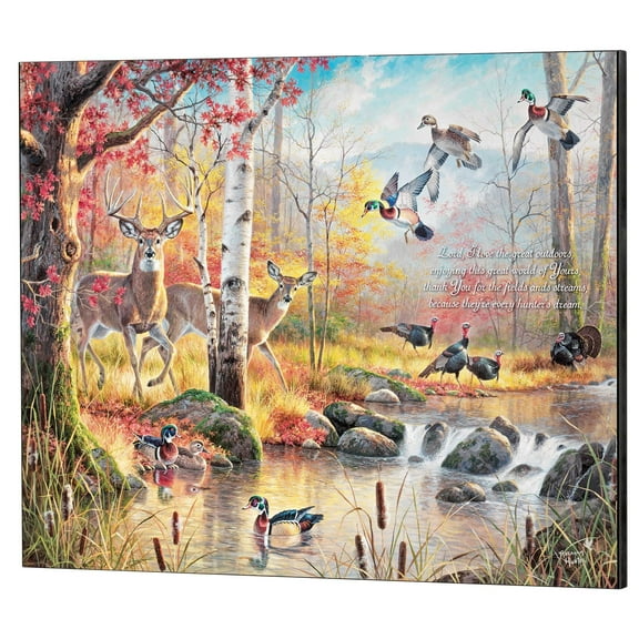 Dicksons Wildlife Paradise 16 x 20 Inch Wood Decorative Wall Art Plaque