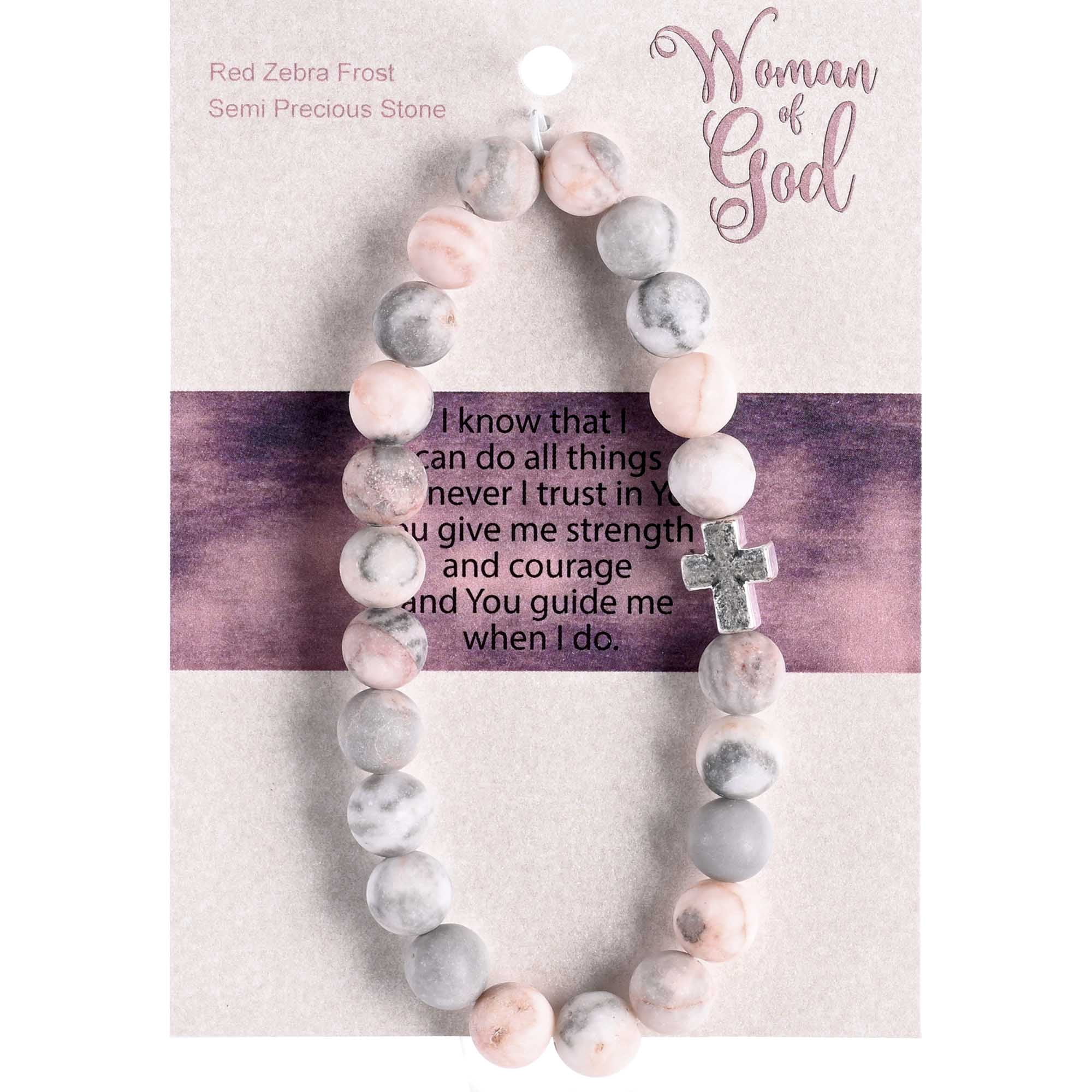 Zebera Roch Dicksons Woman Of God Cross Pink and Grey One Size Red Zebra Frost ...