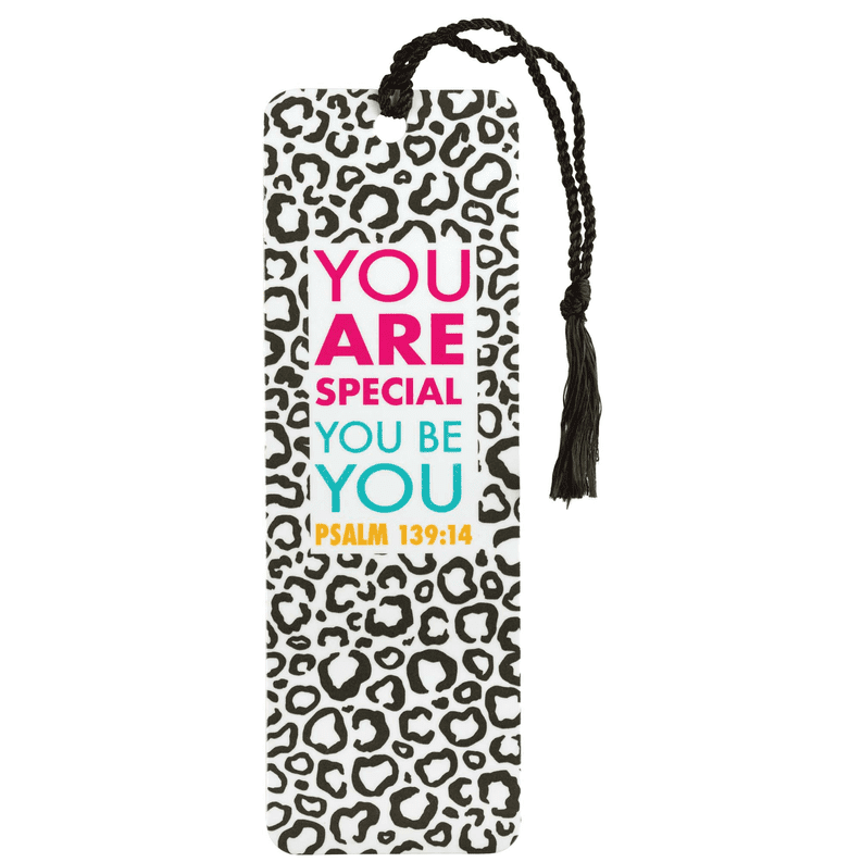 Dicksons You are Special to Be You Animal Print Black 6 inch Paper Tussled Bookmark Pack of 12