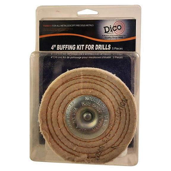 Dico 4 In. Buffing Kit with (2) Buffing Wheels & (3) Compounds 7500014