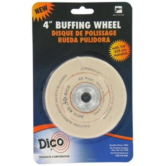 Dico 4 in. x .5 in. Cotton Buffing Wheel