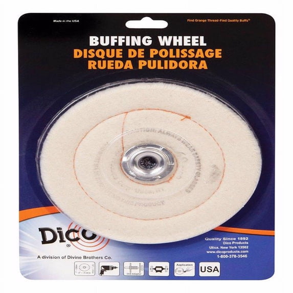 Dico 527-60-6 Canton Flannel 6-Inch Diameter 1/2-Inch Thick Buffing Wheel