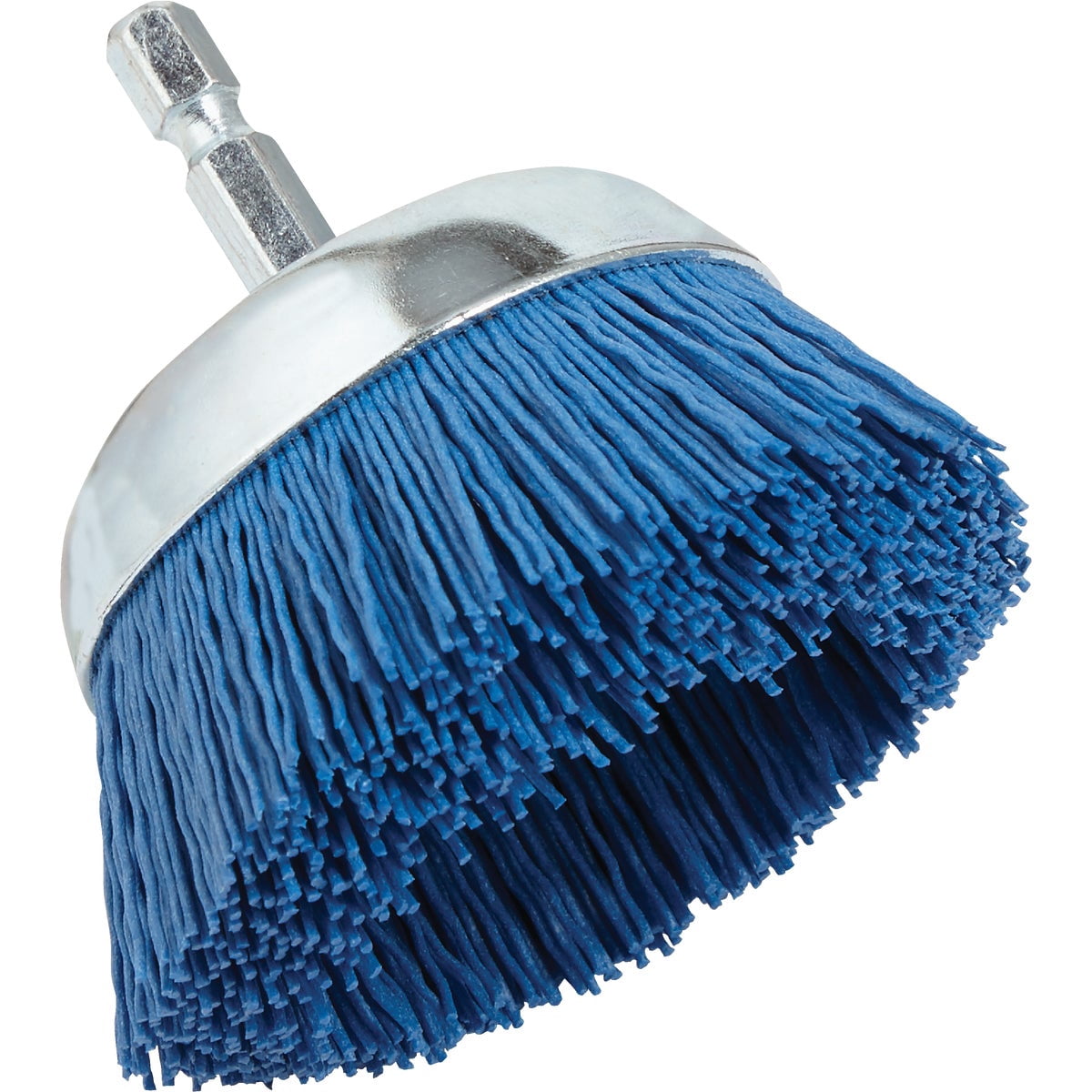 Dico Nyalox Cup Brush - Fine Nylon Bristle, Blue, 2.5 In, 240 Grit