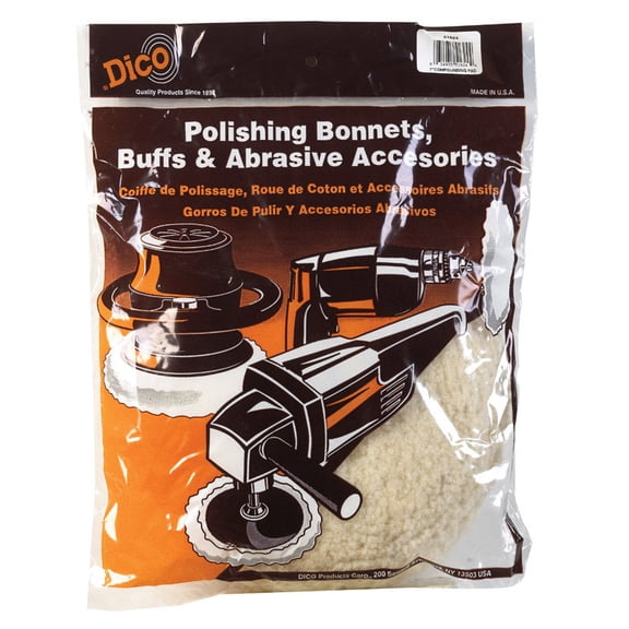 Dico Products 7467581 Twisted Compounding Pad for Backing Pads Velcro, 7"