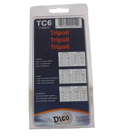 Dico Buffing Compound, Clamshell, Brown, 7.5 in. 529-TC6-B