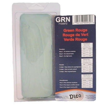 Dico Buffing Compound, Clamshell, Green, 7.5 in. 529-GRN-B