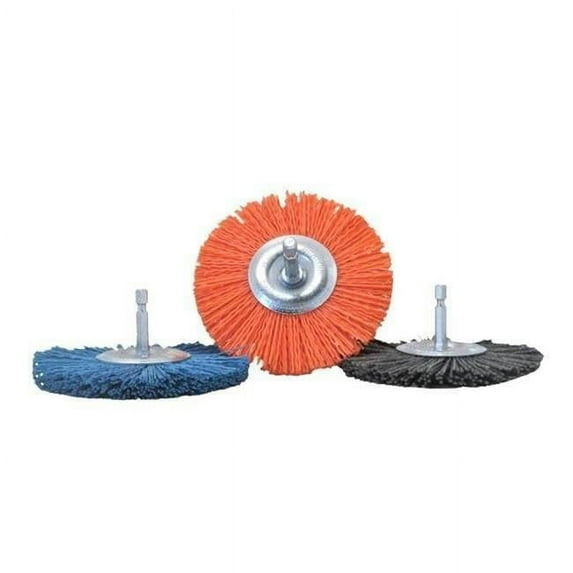 Dico 7500043 4 in. Nyalox Wheel Abrasive Brush Kit - 3 Piece