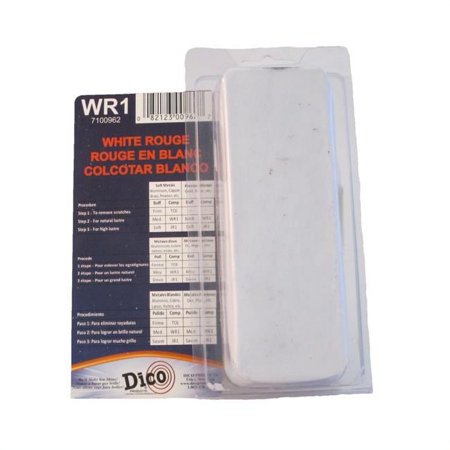 Dico  Rouge Buffing Compound for Use with Buffing Wheels, White - Brick