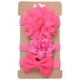 thumbnail image 1 of Diconna Girl Headbands 3Pcs/set Baby Headbands Hair Band Bow Headwear Rosered, 1 of 6