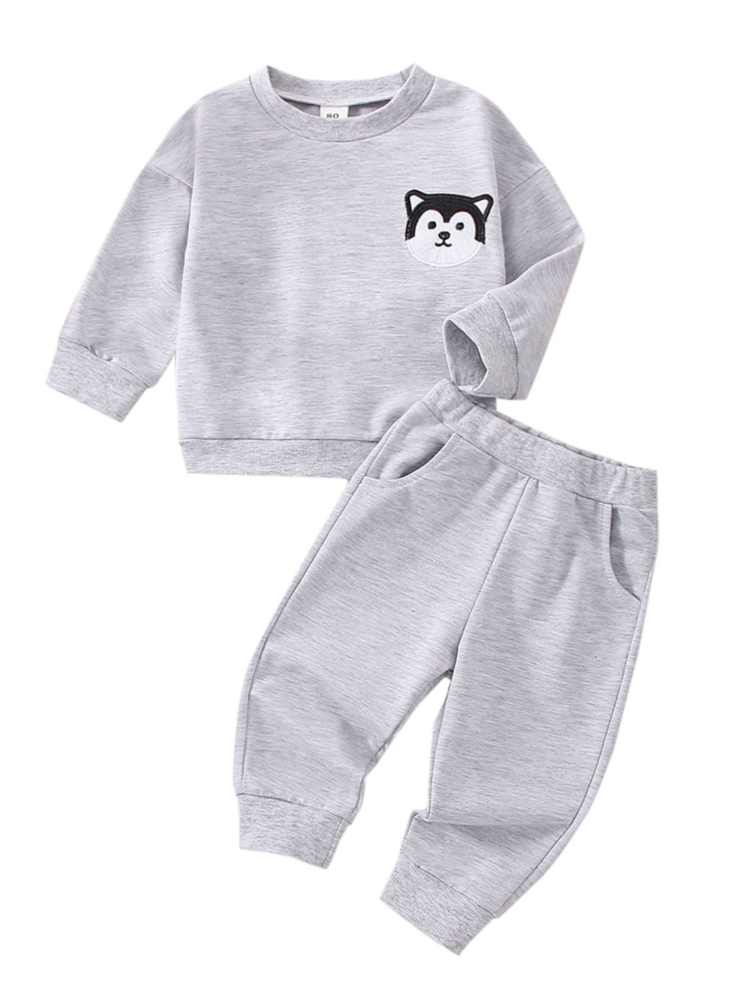Diconna Newborn Baby Boy Clothes Fall Winter Outfits Color Block Pullover Sweatshirt Top Elastic