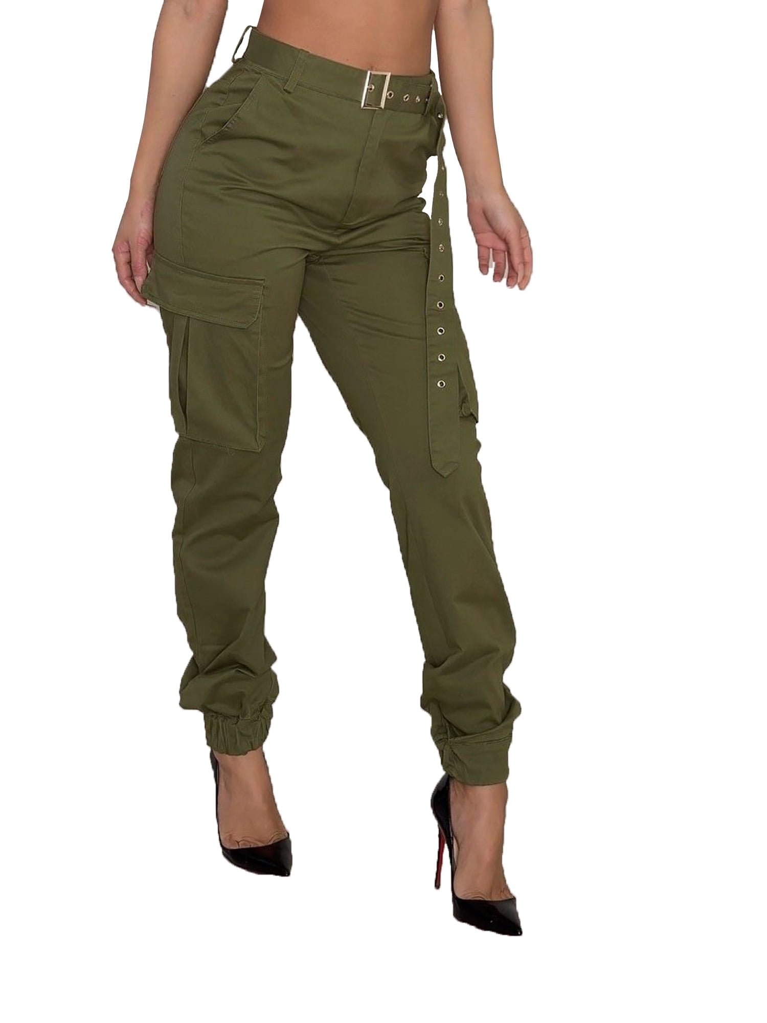 Women's Cargo Trousers Military Army Combat Casual Jogger Pants Tracksuit  Bottoms