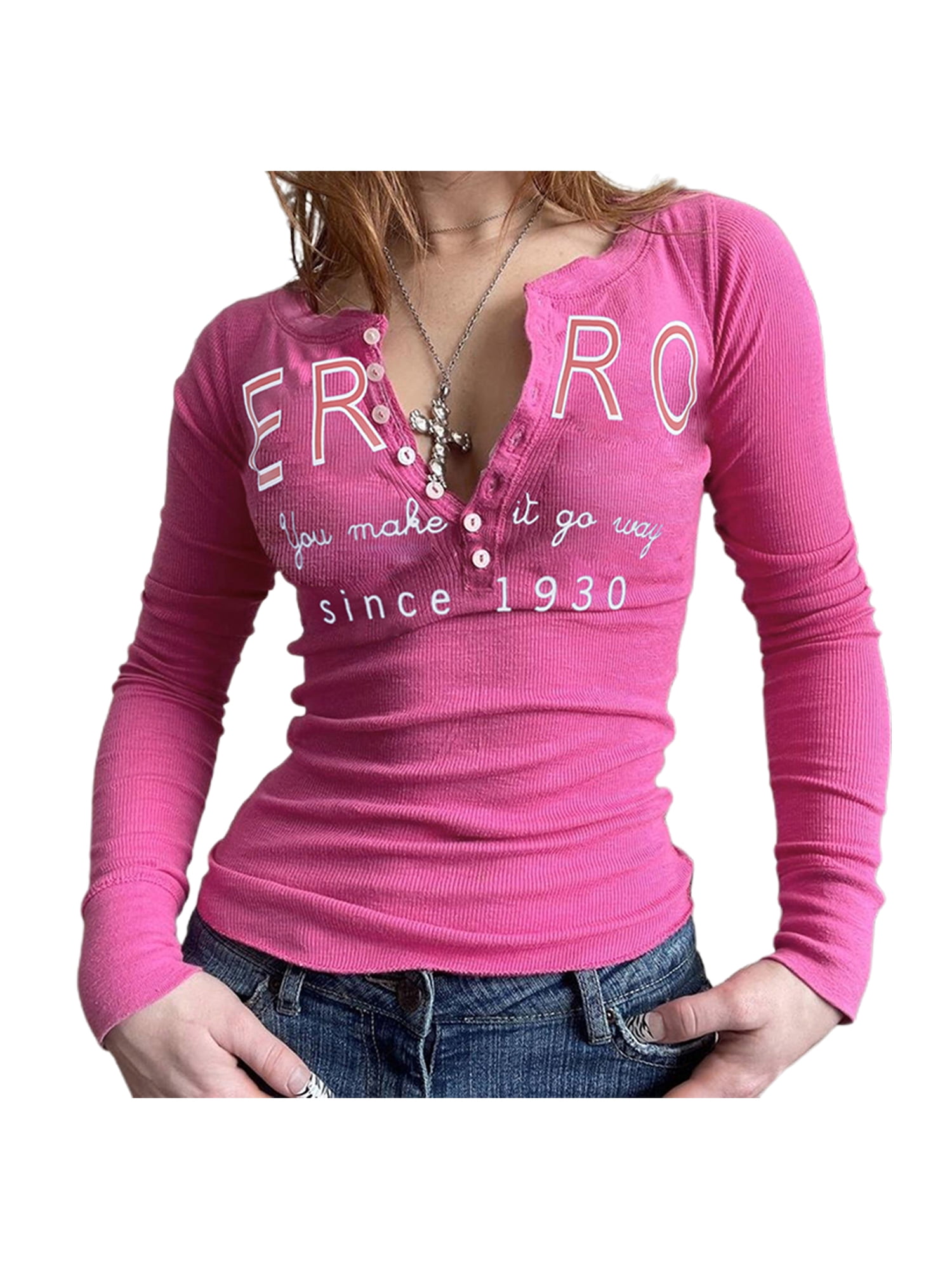 Youngnet,Womens Shirts by rain v Neck,Pink Sexy Shirts for Women,Cute  Casual top,Items Under 1 Dollar,productos de 1 Dollar, Deal for The dayboho