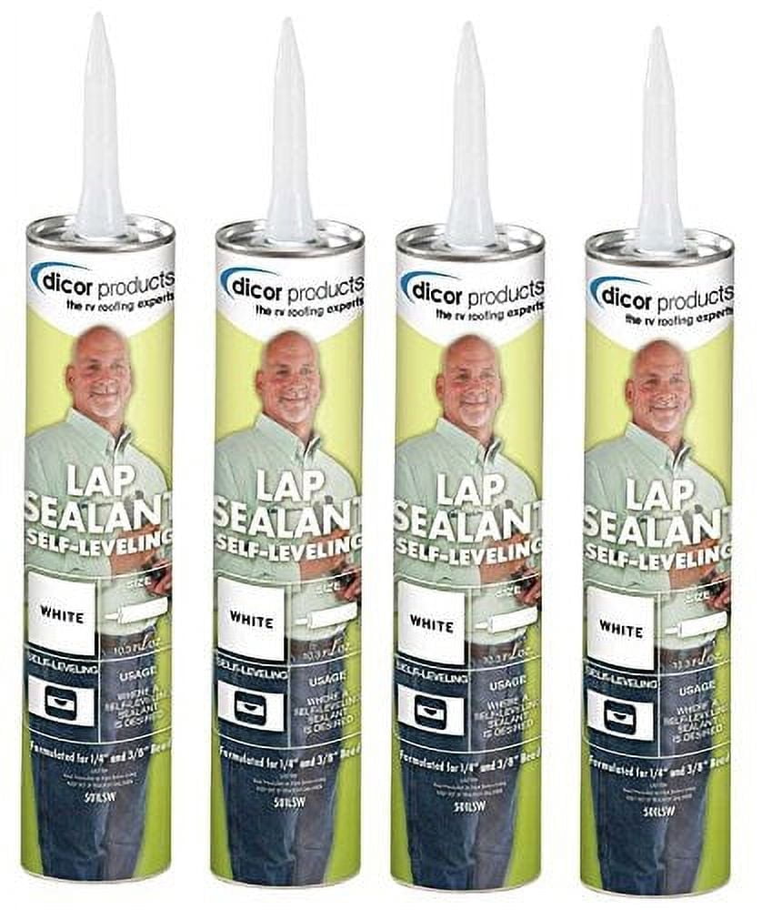 MOBILE HOME Dicor 501 - LSW6, Paste Rubber, White Flexible Industrial Sealant, 41.2 oz 1.5 kg 3 Pieces