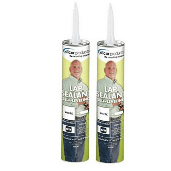 Dicor 501lsw, EPDM Rubber TPO Aluminum, White Self-Leveling Lap Industrial Sealant, 0.64 lbs 10.3 oz